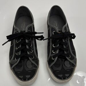 Coach Signature Canvas Sneakers | Black/Grey | Women’s 8.5